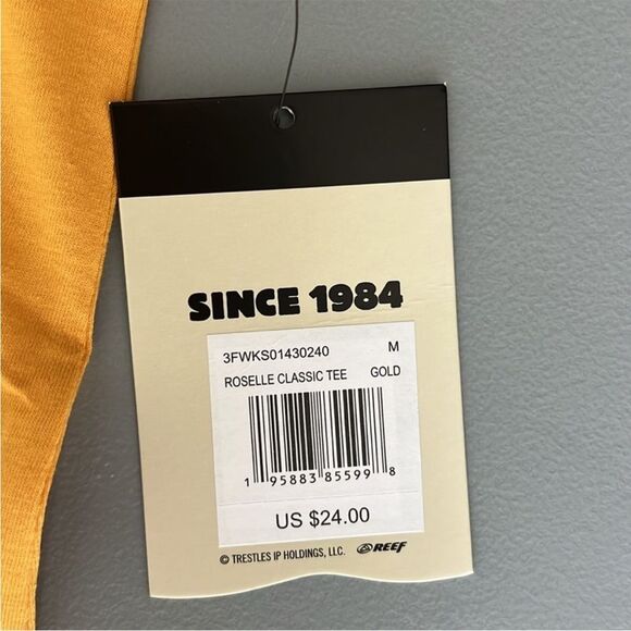 New Reef ROSELLE CLASSIC TEE GOLD Size M - Picture 4 of 8